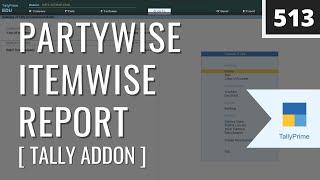 Party wise Sales Report in Tally Prime | Item Wise Party Wise Report - 4 Reports