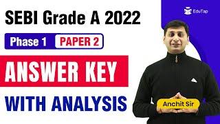 SEBI Grade A 2022 Paper 2 Answer Key and Analysis | Phase 1 | Accurate| Detailed | Complete