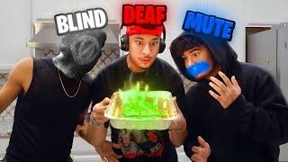 BLIND, DEAF, MUTE BAKING CHALLENGE!!! (GONE WRONG) Vlogmas DAY 11