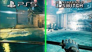 Switch vs PlayStation 5 Ghostrunner Comparison (Cyberpunk Game)