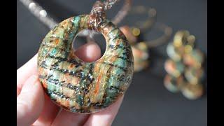 new experiment translucent polymer clay & alc inks jewelry FIMO Tutorial DIY