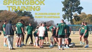 SPRINGBOKS:  Training session in Jhb before flight to Australia