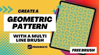 Create a Geometric Pattern with a Multiline Brush in Procreate (FREE Brush + Tutorials Step by Step)