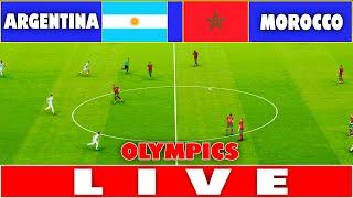 LIVE : ARGENTINA vs MOROCCO | Olympic Games PARIS 2024 | الأرجنتين ضد المغرب | PES 2021 Gameplay