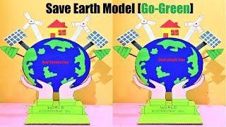 save earth model science project | go green save trees | environment | science project | howtofunda