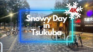 A Snowy Day in Tsukuba, Japan | 4K Walking Tour Video Japan