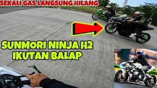 KETIKA NINJA H2 PAROPO IKUTAN BALAP CBR250R, ZX25R, YAMAHA R25‼️SUNMORI CIKAMPEK