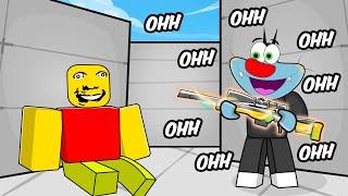 OGGY BECOMES HACKER in Roblox Rivals - ft.Oggy