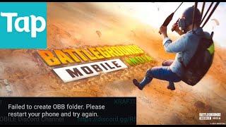 Failed to create obb folder l Battleground mobile India l Tap tap l Fixed