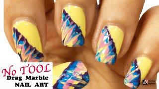 Super Easy No Tool Needle Nail Art | Easy Yellow Nails