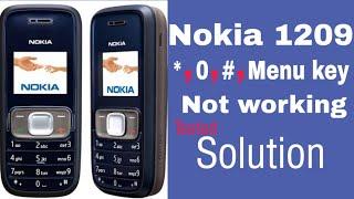 Nokia 1209 " * 0 # Menu Key" Not Working | Nokia 1209| * 0 # Menu key Not Working |