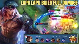 BUILD FULL DAMAGE TERSAKIT LAPU-LAPU SAMPAI DI KIRA CHITER - BUILD LAPU-LAPU TERSAKIT 2022 - MLBB