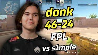 donk (46-24)  FPL vs s1mple (anubis) | FACEIT Pro League | Feb 13, 2024 | CS2 POV/demo