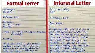 Letter writing || How to write letter- Formal Letter and Informal Letter in english