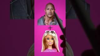 I turned The Rock into BARBIE  #shorts #barbie