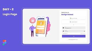 Daily UI Challenge | Day-2 | Login Page UI | Figma UI Design