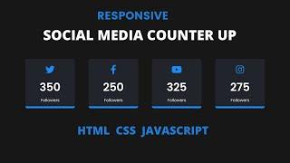 Responsive Number Counting Animation | HTML, CSS & Javascript | Animated Counter With Javascript