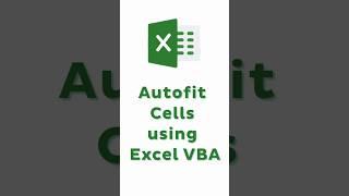 Excel VBA : AutoFit Cells Column width ( In 20 Seconds) #shorts #excel