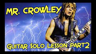 How to play ‘Mr. Crowley’ by Ozzy Osbourne Guitar Solo Lesson w/tabs pt2