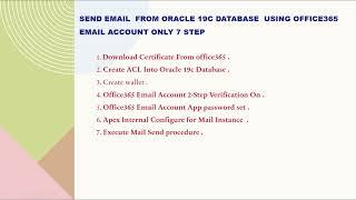 how to  send email from oracle apex