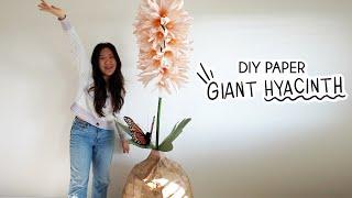 Giant Paper Hyacinth DIY  How to make cardstock paper flower backdrop