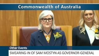 Swearing-in of Ms Sam Mostyn AC as Governor-General of the Commonwealth Of Australia