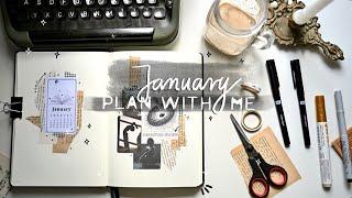 Plan with me for January 2025 • easy Bullet Journal monthly Set Up