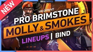 NEW Brimstone BEST Molly Spots, One Way Smokes, & Lineups on BIND - Valorant Guide