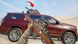 Using PMC's New Minigun SUV effectively - Squad Gameplay