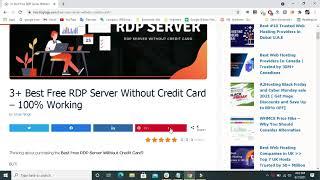 Free RDP Without credit Card 100% Work 2021