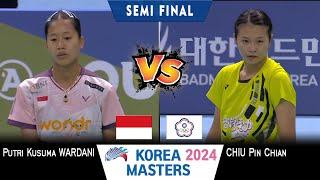 Putri Kusuma Wardani vs Chiu Pin Chian Korea Masters 2024 Badminton | Semi Final