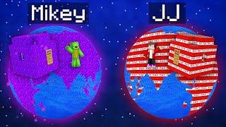 Mikey PORTAL vs JJ TNT Planet Survival Battle in Minecraft (Maizen)