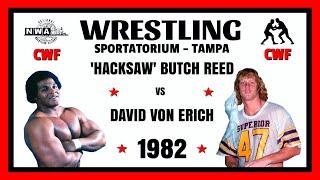 'Hacksaw' Butch Reed vs David Von Erich (1982) (Championship Wrestling From Florida) RIP Butch Reed)