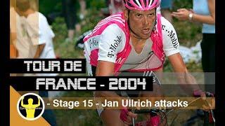 Tour de France 2004 - stage 15 - Jan Ullrich attacks, Virenque & Rasmussen in breakaway