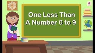 One Less Than A Number (0 to 9) | Mathematics Grade 1 | Periwinkle