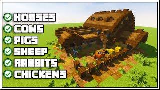 Minecraft Ultimate Barn Tutorial [How To Build]