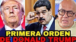 DONALD TRUMP BARRERA EL PISO CON NICOLAS MADURO SU PRIMER DECRETO ES APROBAR AUMENTAR RECOMPENSA