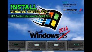 HPE Proliant Microserver Gen10 Install win2016