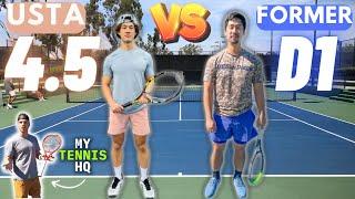 USTA 4.5 vs Former D1 | Karue Coaches Me!