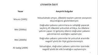 Yolsuzluk ve Doğrudan Yabancı Yatırım İlişkisi Üzerine Ampirik Bir Değerlendirme AB Örneği