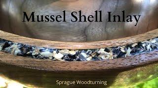 Woodturning - Walnut with Mussel Shell Inlay