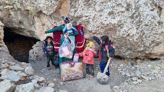 The displacement of a nomadic woman and her four young children due to the threats of an evil woman