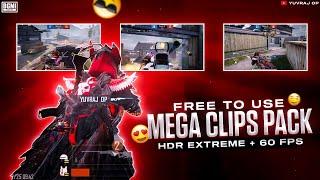 Part4 New [FREE] To Use HDR + 60FPS |  Mega Clips Pack | 500+ Clips free to use pubg all guns ||