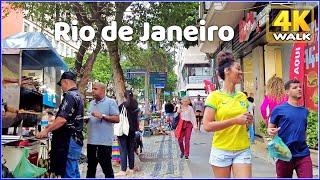 【4K】WALK  COPACABANA DISTRICT — Rio de Janeiro, Brazil 2023