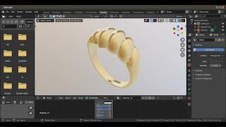 simple   classic  ring f in blender 2,8 or beginner