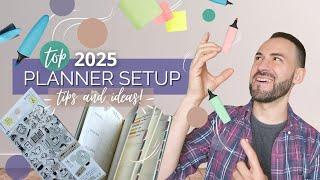 SET UP your 2025 PLANNER with me!TOP TIPS + IDEAS for aesthetic,  organisation & productivity!