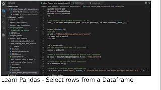 Learn Pandas - Select Rows From a Dataframe based on Column Values