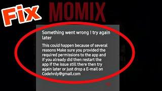 Fix Momix app not working Problem | Momix something went wrong problem solve