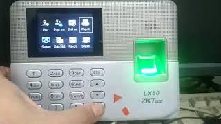 ZKTeco LX50 can't download attendance report