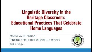 Linguistic Diversity